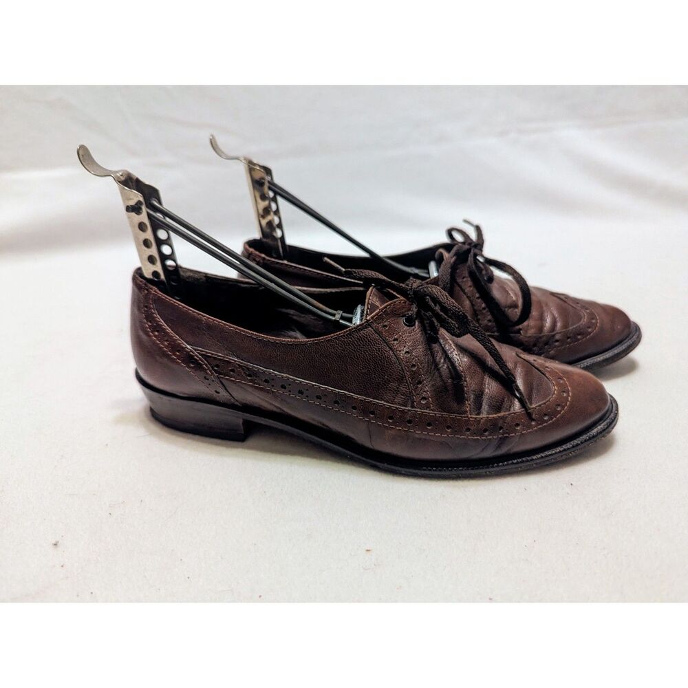 Rare Lorrentos for B. Altman and Co Women Oxford Vintage Brown Size 6.5 Italy